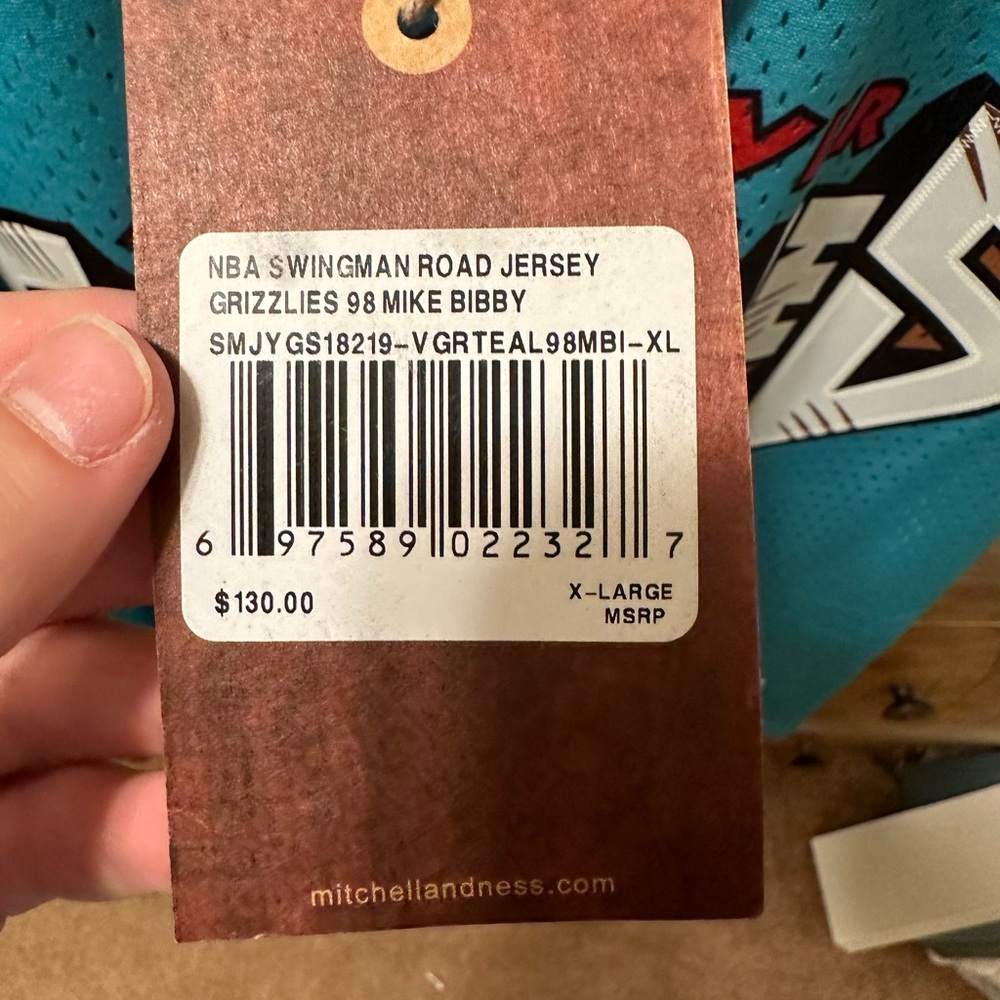 Mitchell & Ness Teal Grizzlies Mike Bibby Jersey - Picture 3 of 3